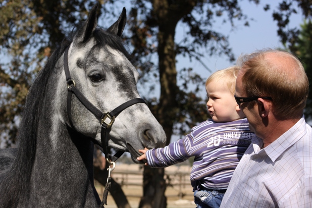 Los Acres filly with Marcus & James.