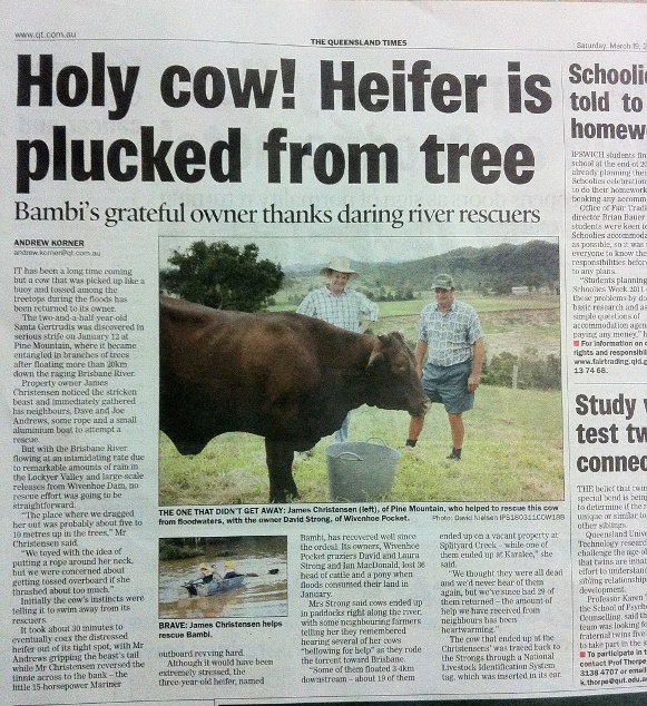 Article in The Queensland Times 19/3/2011